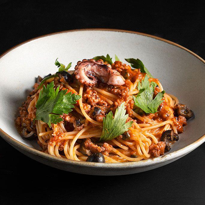 Spicy Octopus Ragù Spaghetti